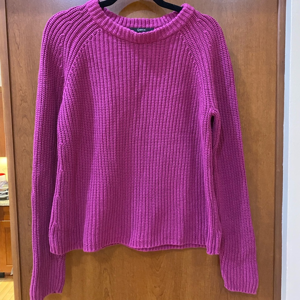 Quince cotton fisherman sweater